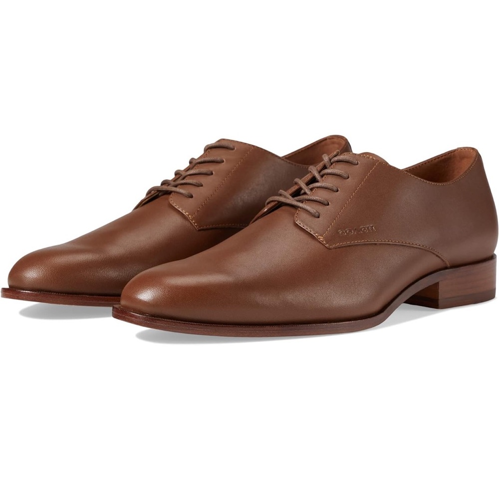 NEW Men's COACH Sculpt C Derby Lace-Up Leather Shoes-Size 7